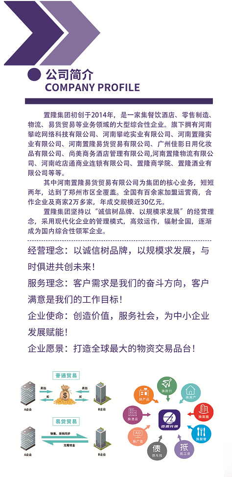 置隆易货招商加盟政策