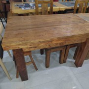 老榆木厚餐桌，饭桌，茶台