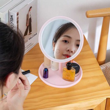 LED化妆镜智能梳妆镜台式桌面镜带灯学生补光镜美妆宿舍镜子