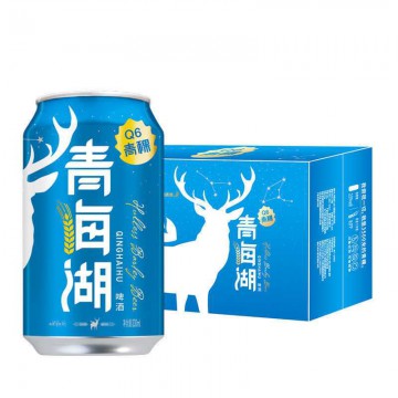 青海特产青海湖Q6-青稞啤酒330ml/12罐整箱