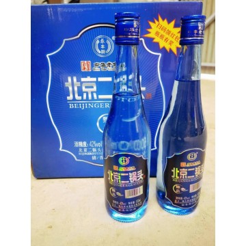 永丰二锅头42度永丰臻品蓝瓶纯粮清香型500ml*12