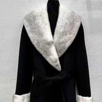 芮纳搭配服装服饰穿搭羊毛羊绒外套大衣羊绒配水貂