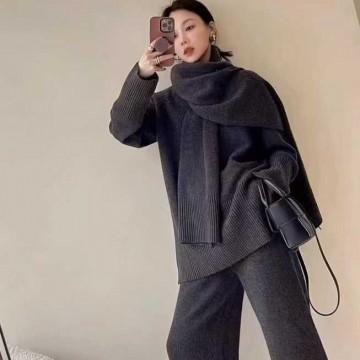 芮纳搭配女士商务休闲套装毛衣套装
