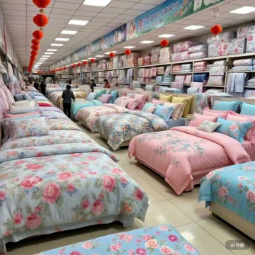 床上用品批发市场商家宣传推广店铺制作建站线上引流