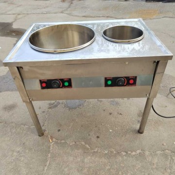 出售回收商用快餐保温台加热控温不锈钢台式保温售饭台食堂自助