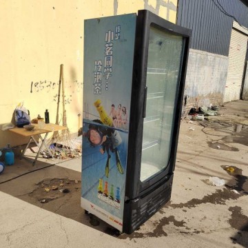 出售海尔立式冷藏柜饮品展示柜食品柜保鲜柜商用冰箱单门玻璃门
