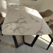 出售现代简约餐桌椅组合北欧家用轻奢大理石实木长方形餐厅饭桌