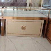 回收高档不锈钢黄金珠宝展示柜钻石首饰品柜台电镀钛珠宝柜台