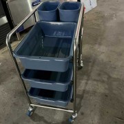 出售酒店收餐车收碗车带垃圾桶多功能不锈钢餐厅饭店商用送餐车