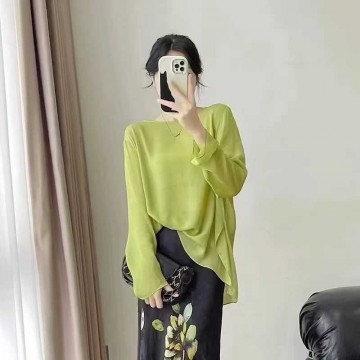 芮纳穿搭—乔其纱防晒服饰，女士休闲衣服