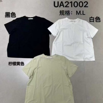 黑色UA21002 规格:M.L 白色 柠檬黄色短袖衬衣体恤
