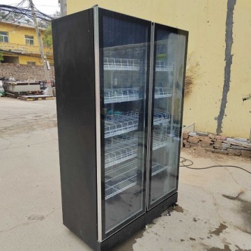 出售二手双门饮料冷藏酒水超市冰箱商用酒吧展示柜冷柜鲜花柜风冷