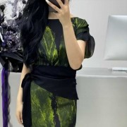 渐变色女士连衣裙长裙轻盈优雅穿出高级感