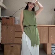 芮纳穿搭春夏新款女士长体恤衬衫自由搭配裙子裤子
