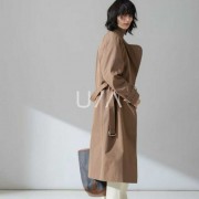 2025秋冬款英伦风白领女士风衣中长款商务休闲显瘦