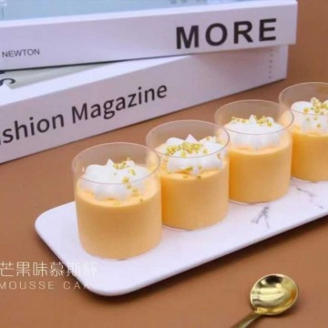 圆形慕斯杯芒果味慕斯蛋糕甜品水果捞沙拉