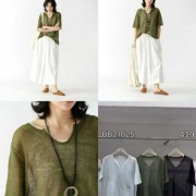 V领短袖衬衫体恤衫女款穿搭白色长裙时尚优雅