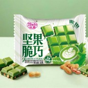 祝芙品牌坚果脆巧混合型代可可脂巧克力制品清抹茶味
