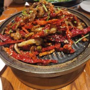 干锅鱿鱼须干炸鱿鱼须红辣椒爆炒鱿鱼须小秦川特色菜系椒香