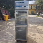 风冷立式冰柜玻璃展示柜饮料柜饮品柜欧款经济型两小门冷藏陈列柜